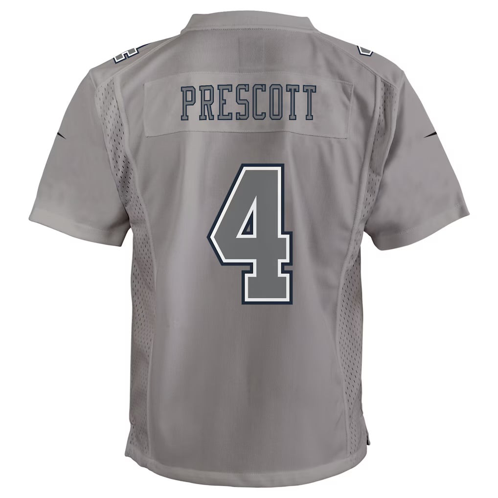 Dak Prescott Cowboys Nike Youth Atmosphere Game Jersey - Gray - Yth L