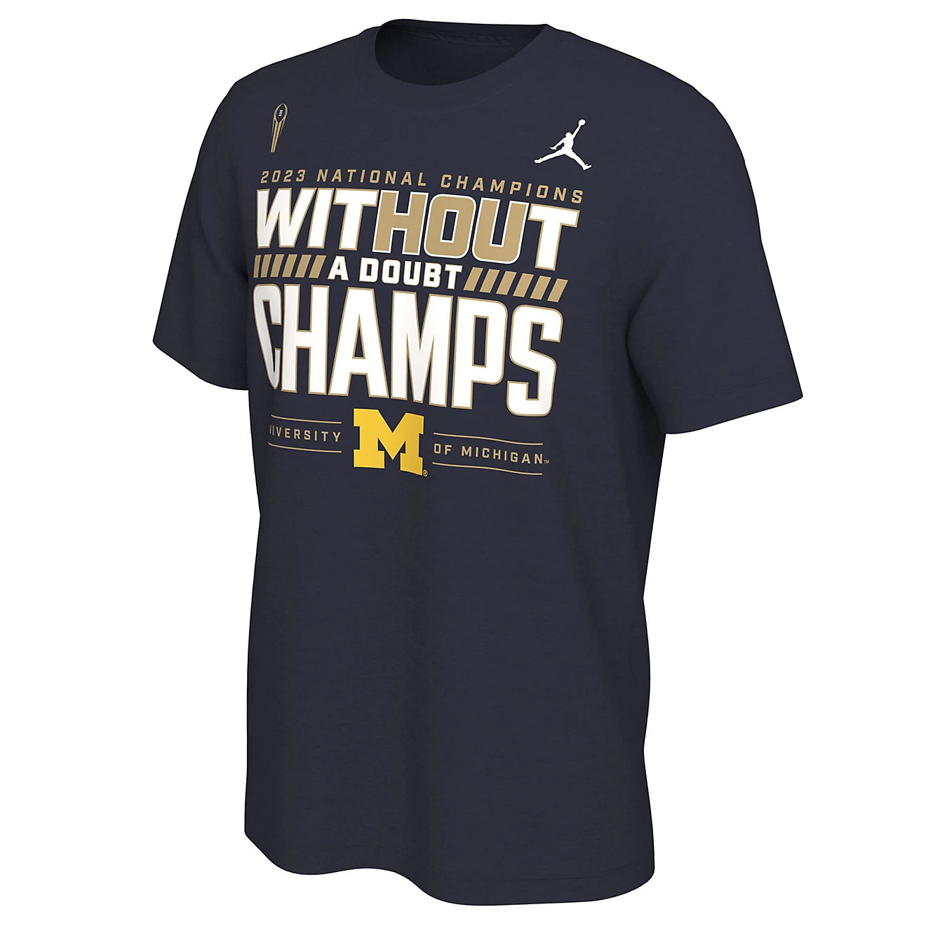 Michigan Wolverines Jordan 2023 National Champions T-Shirt - Navy - L