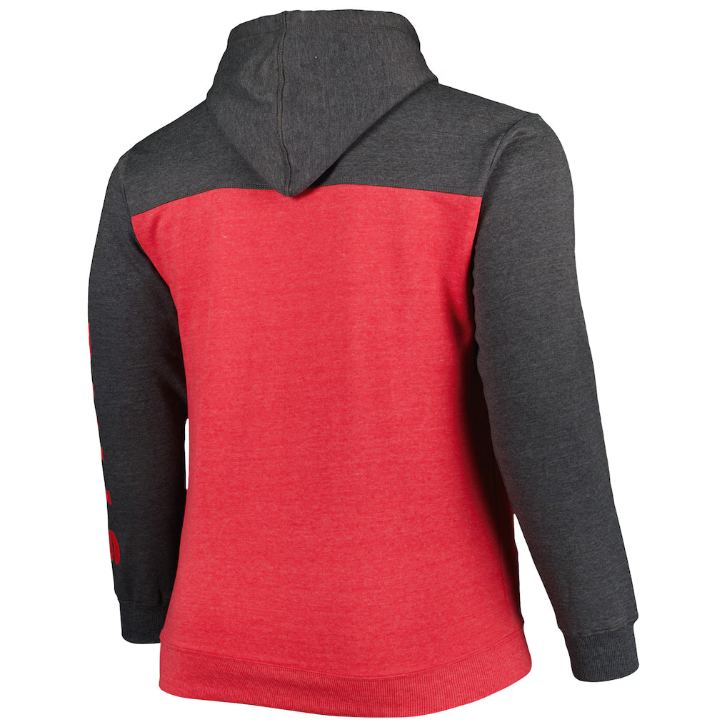 Chicago Bulls Fanatics Big & Tall Full-Zip Hoodie - Red/Black - 2XB
