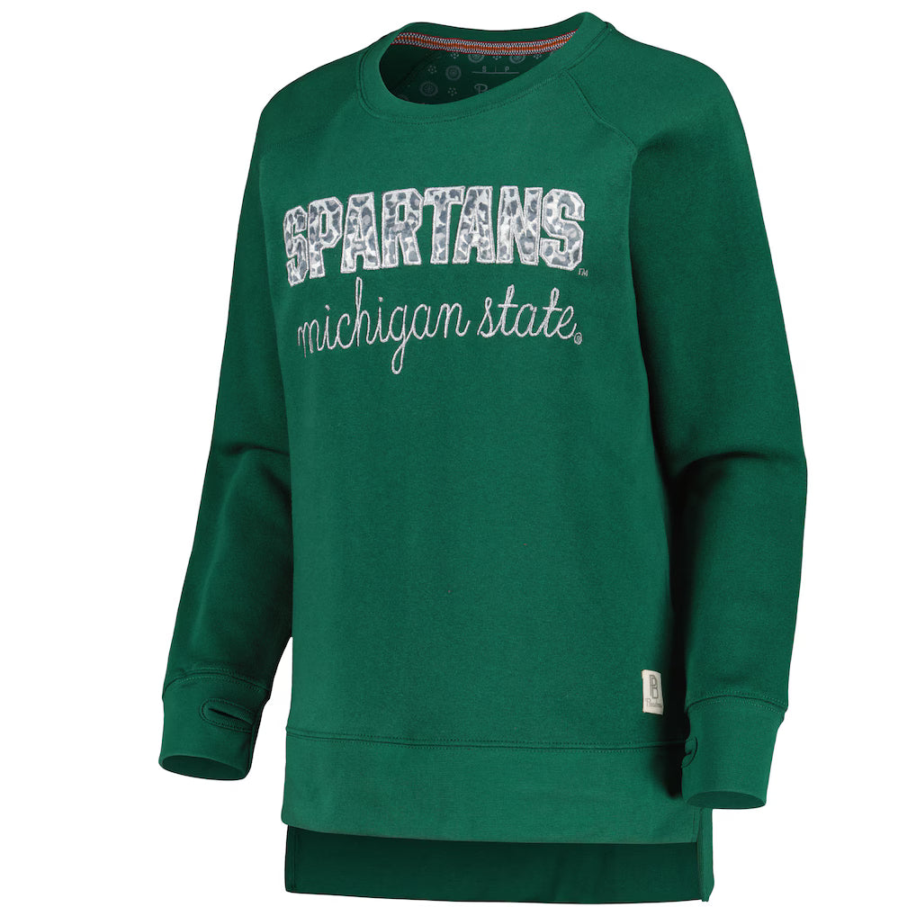 Michigan State Pressbox Steamboat Sweatshirt - Green - S