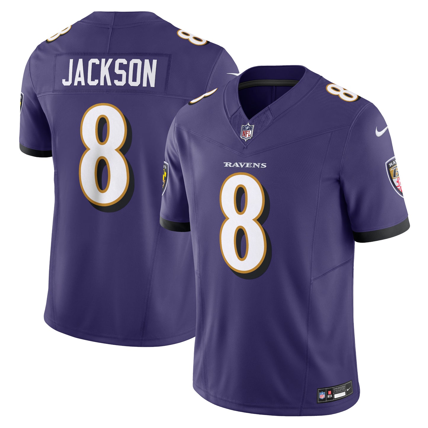 Lamar Jackson Ravens Nike Vapor F.U.S.E. Limited Jersey - Purple - 2XL