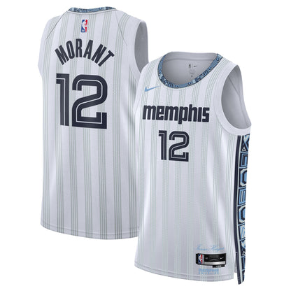 Ja Morant Grizzlies Nike 2025/26 City Edition Swingman Jersey - White - L