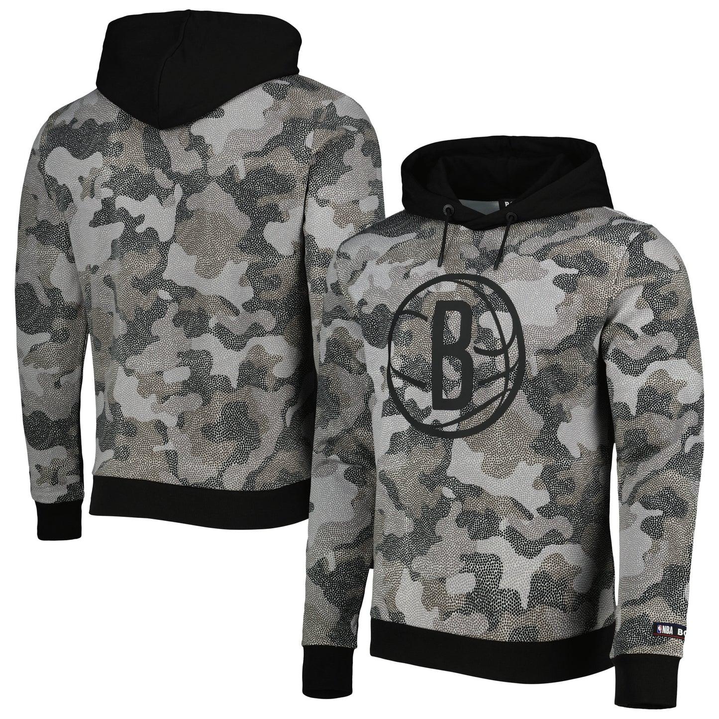 Brooklyn Nets Hugo Boss Camo Pullover Hoodie - Black