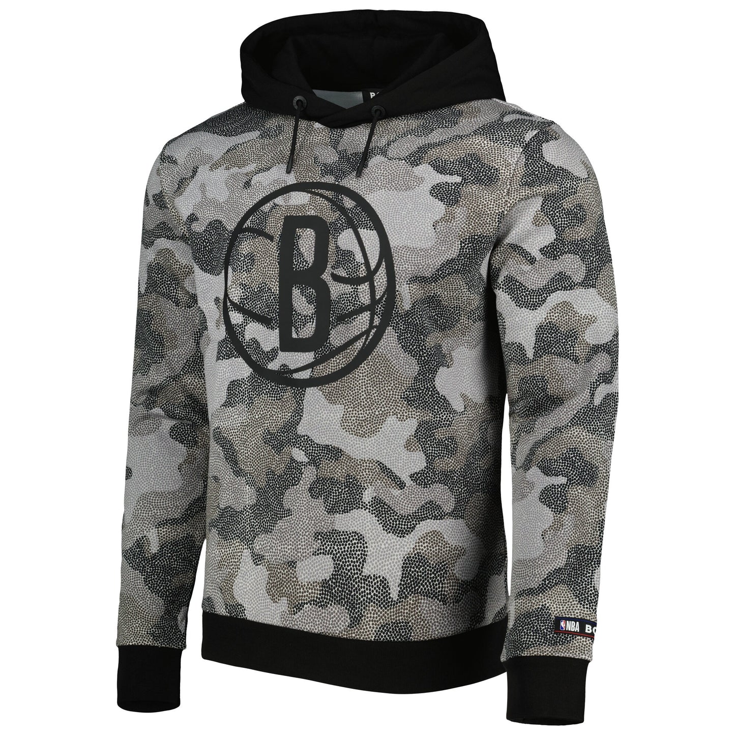 Brooklyn Nets Hugo Boss Camo Pullover Hoodie - Black