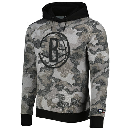 Brooklyn Nets Hugo Boss Camo Pullover Hoodie - Black