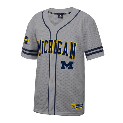 Michigan Wolverines Colosseum Free Spirited Baseball Jersey - Gray - XL