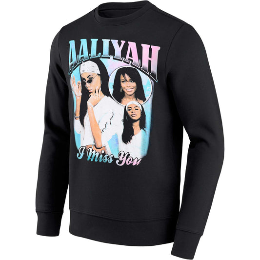 Aaliyah Graphic Pullover Sweatshirt - Black