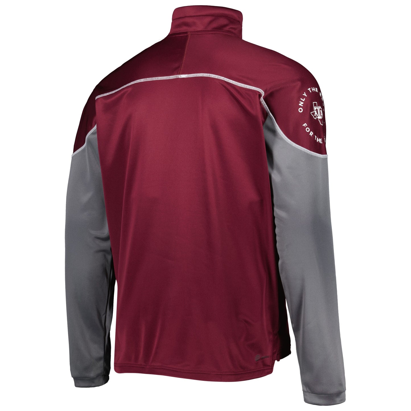 Texas A&M Aggies adidas AEROREADY Knit Quarter-Snap Jacket - Maroon - 2XL