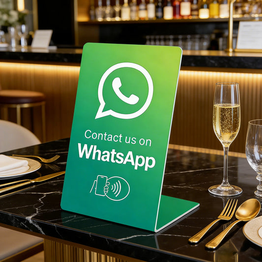 NFC Tap-to-Review Display Card for Counters & Tables