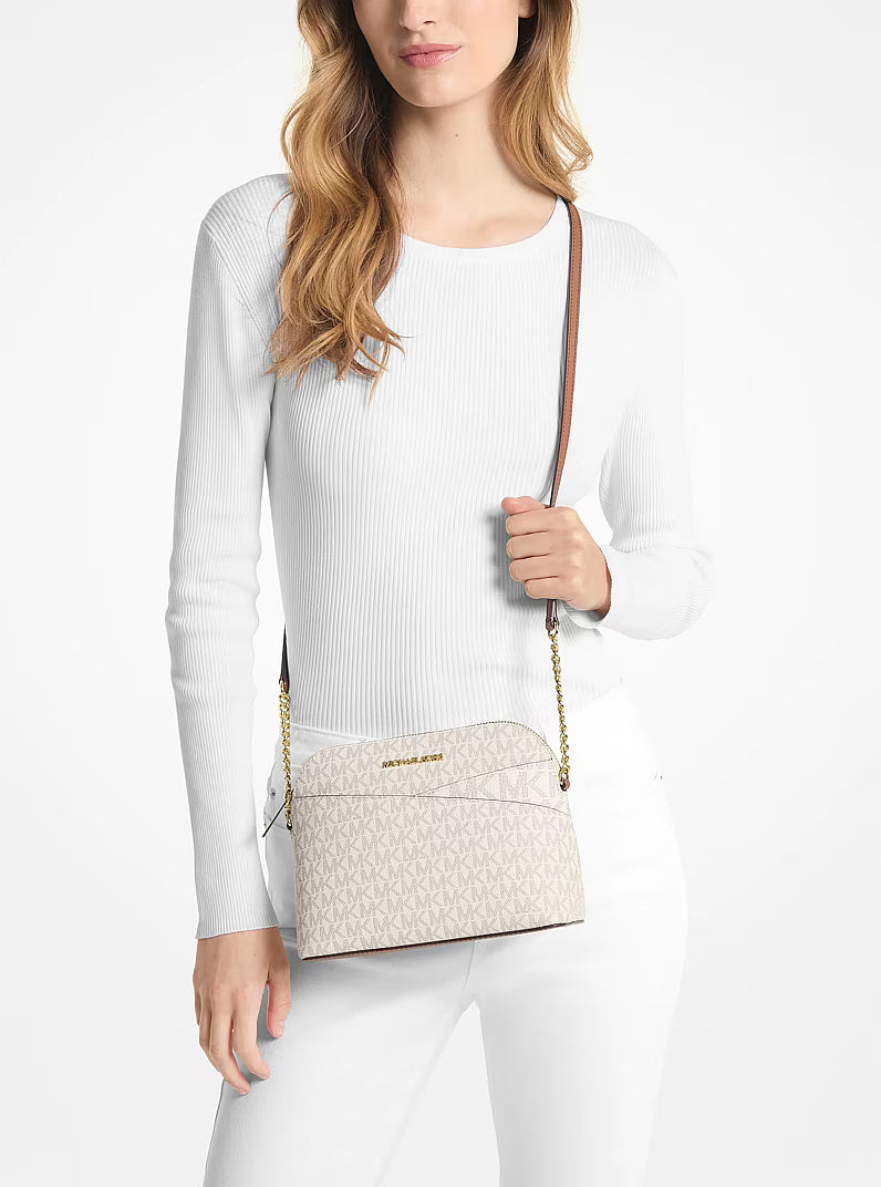 Michael Kors Jet Set Travel Medium Dome Crossbody - Vanilla