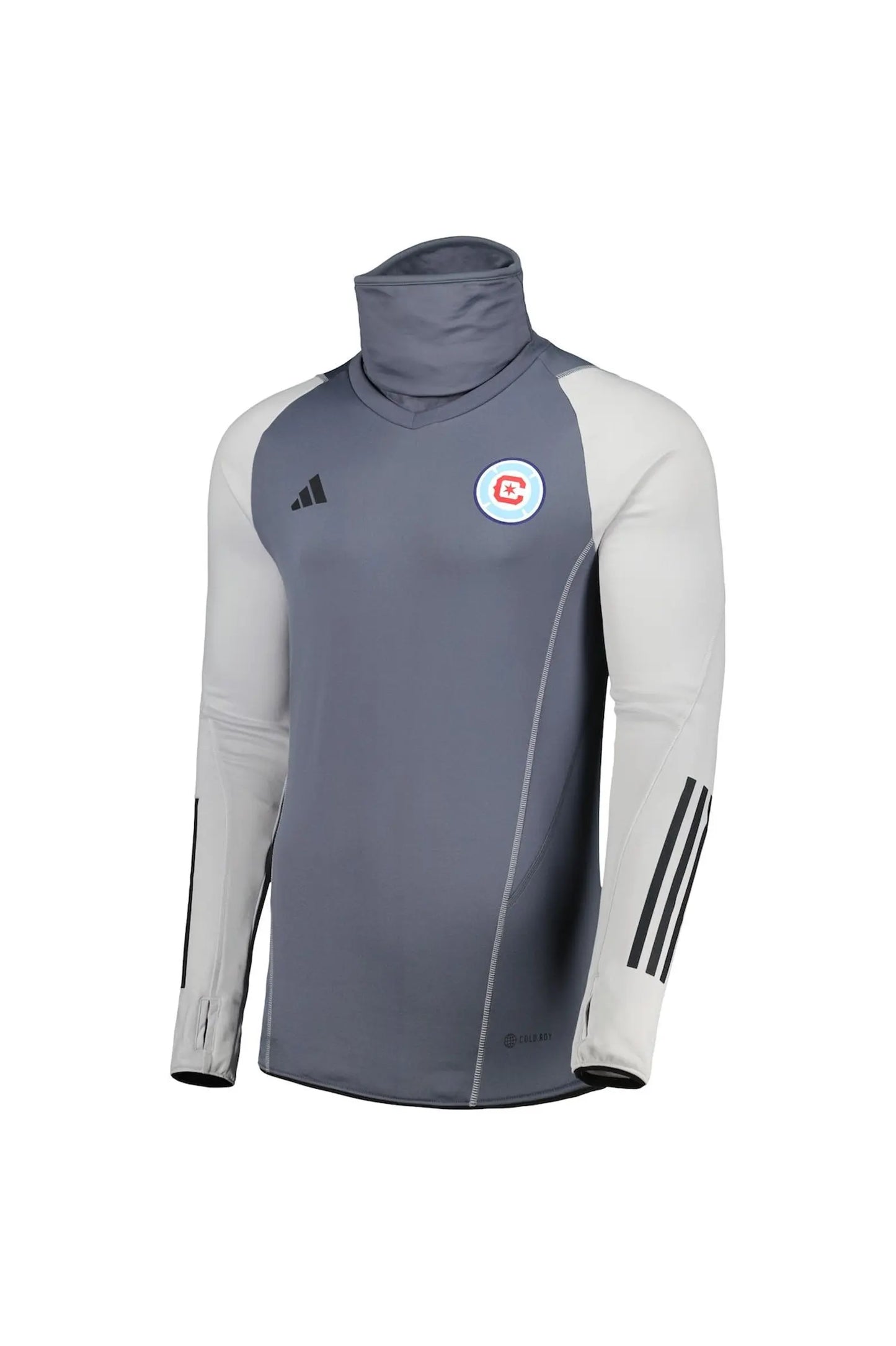 Chicago Fire adidas Warm Raglan COLD.RDY Top - Gray