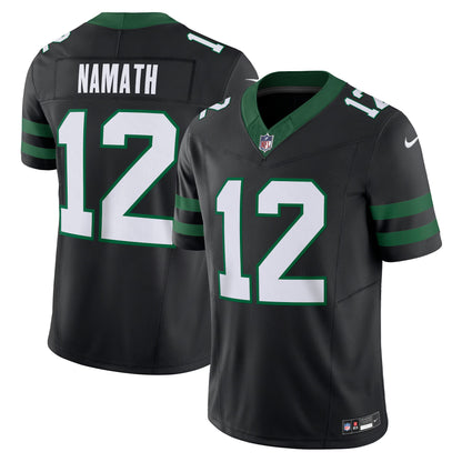 Joe Namath Jets Nike Alternate Vapor F.U.S.E. Limited Jersey - Legacy Black - 2XL