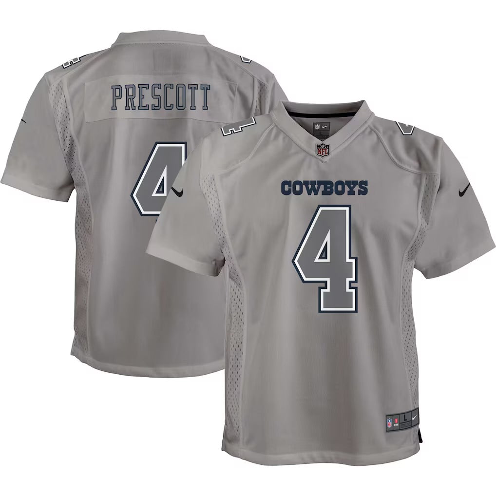Dak Prescott Cowboys Nike Youth Atmosphere Game Jersey - Gray - Yth L