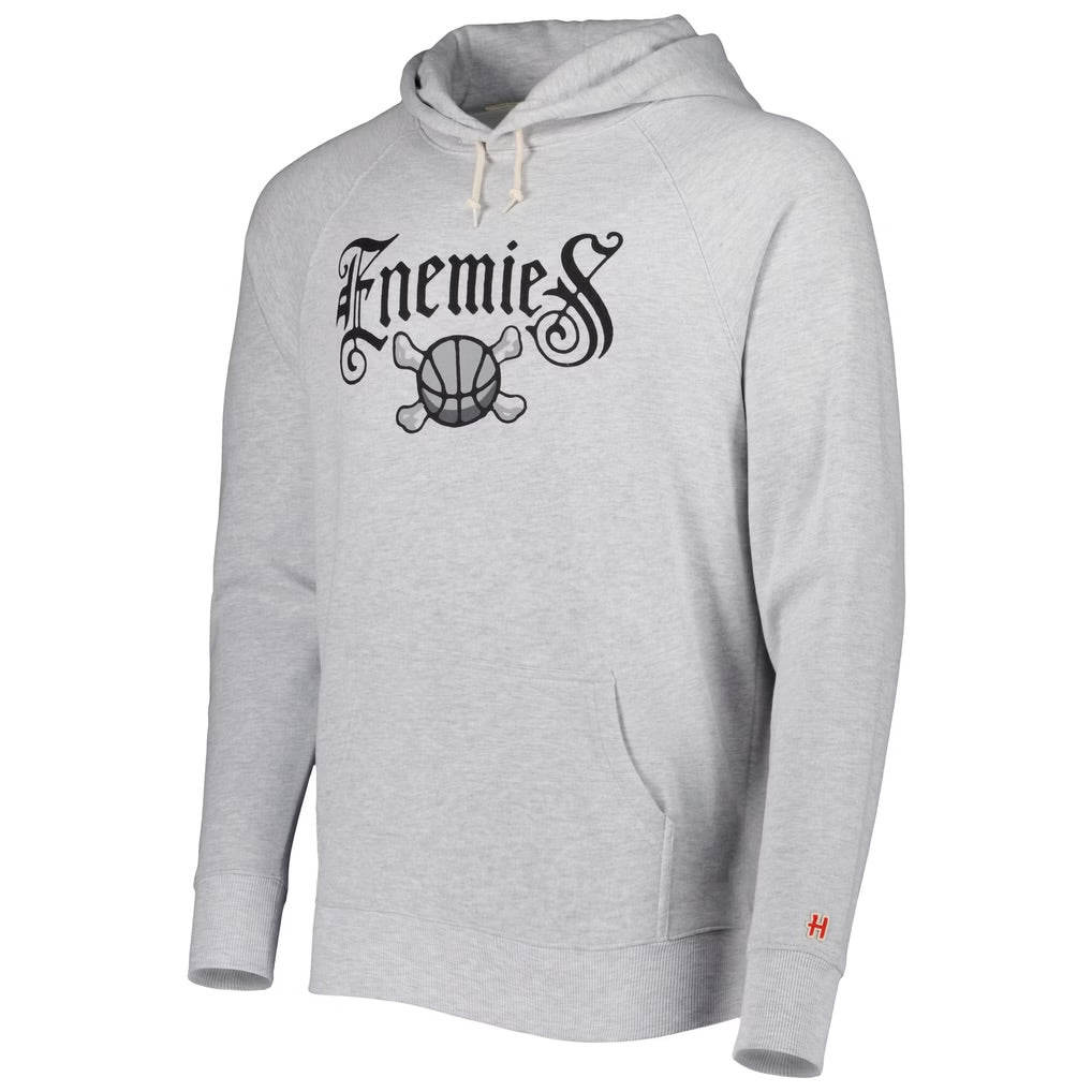 Enemies Homage Raglan Tri-Blend Pullover Hoodie - Heather Gray - 2XL