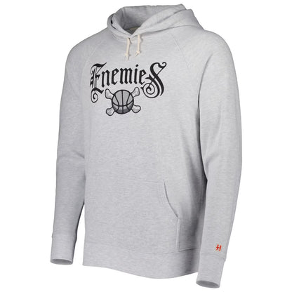 Enemies Homage Raglan Tri-Blend Pullover Hoodie - Heather Gray - 2XL