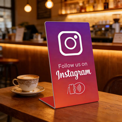 NFC Tap-to-Review Display Card for Counters & Tables