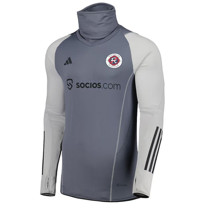 New England Revolution adidas Warm Raglan COLD.RDY Top - Gray - L