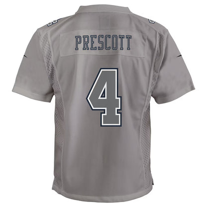 Dak Prescott Cowboys Nike Youth Atmosphere Game Jersey - Gray - Yth L