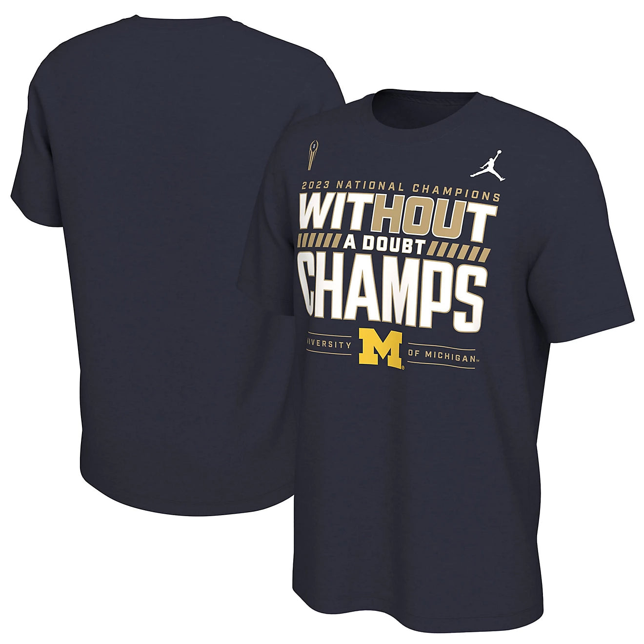 Michigan Wolverines Jordan 2023 National Champions T-Shirt - Navy - L