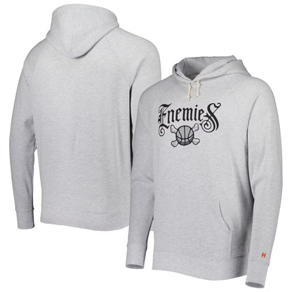 Enemies Homage Raglan Tri-Blend Pullover Hoodie - Heather Gray - 2XL
