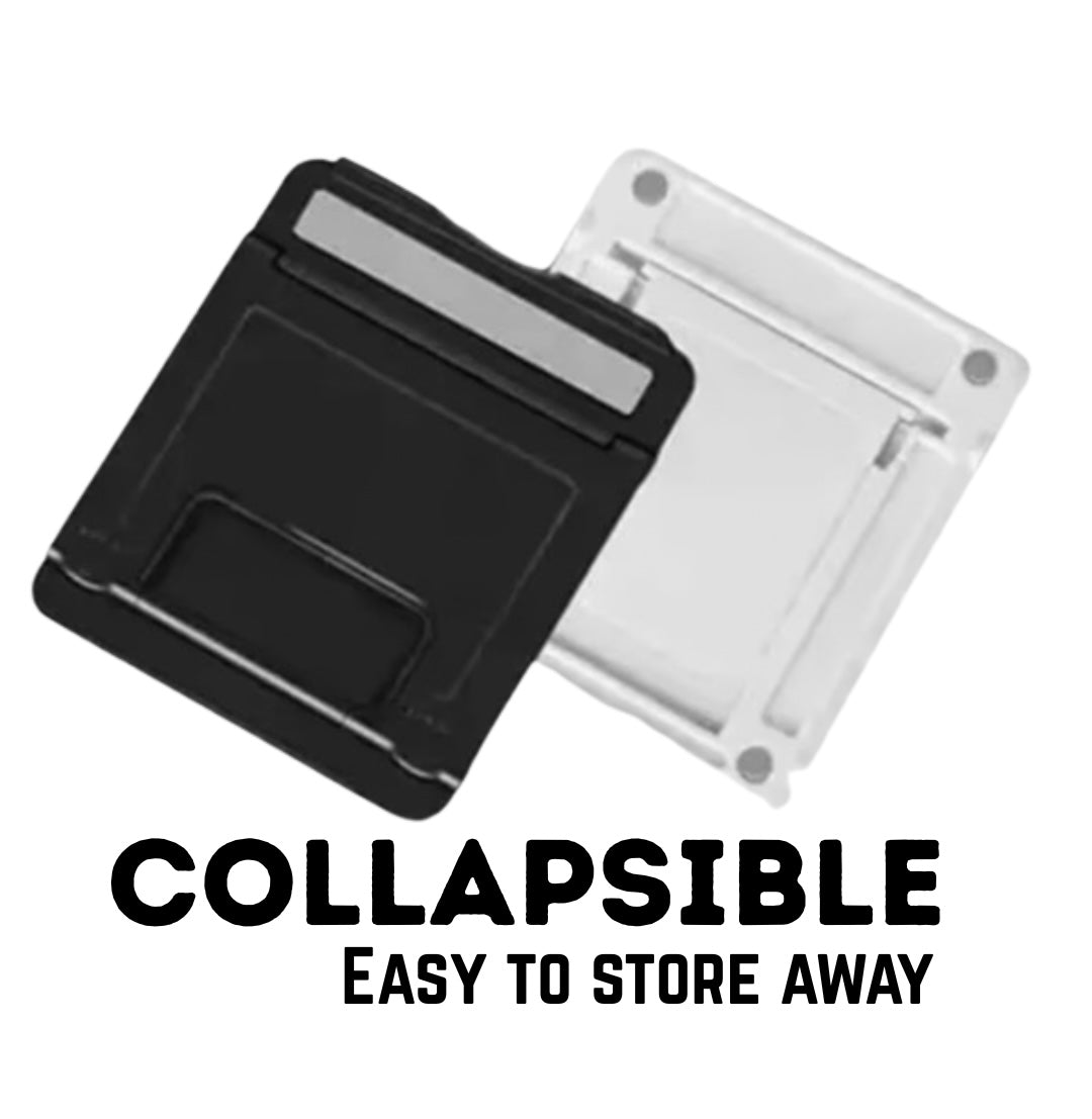 Close-up of anti-skid base on adjustable trading card stand