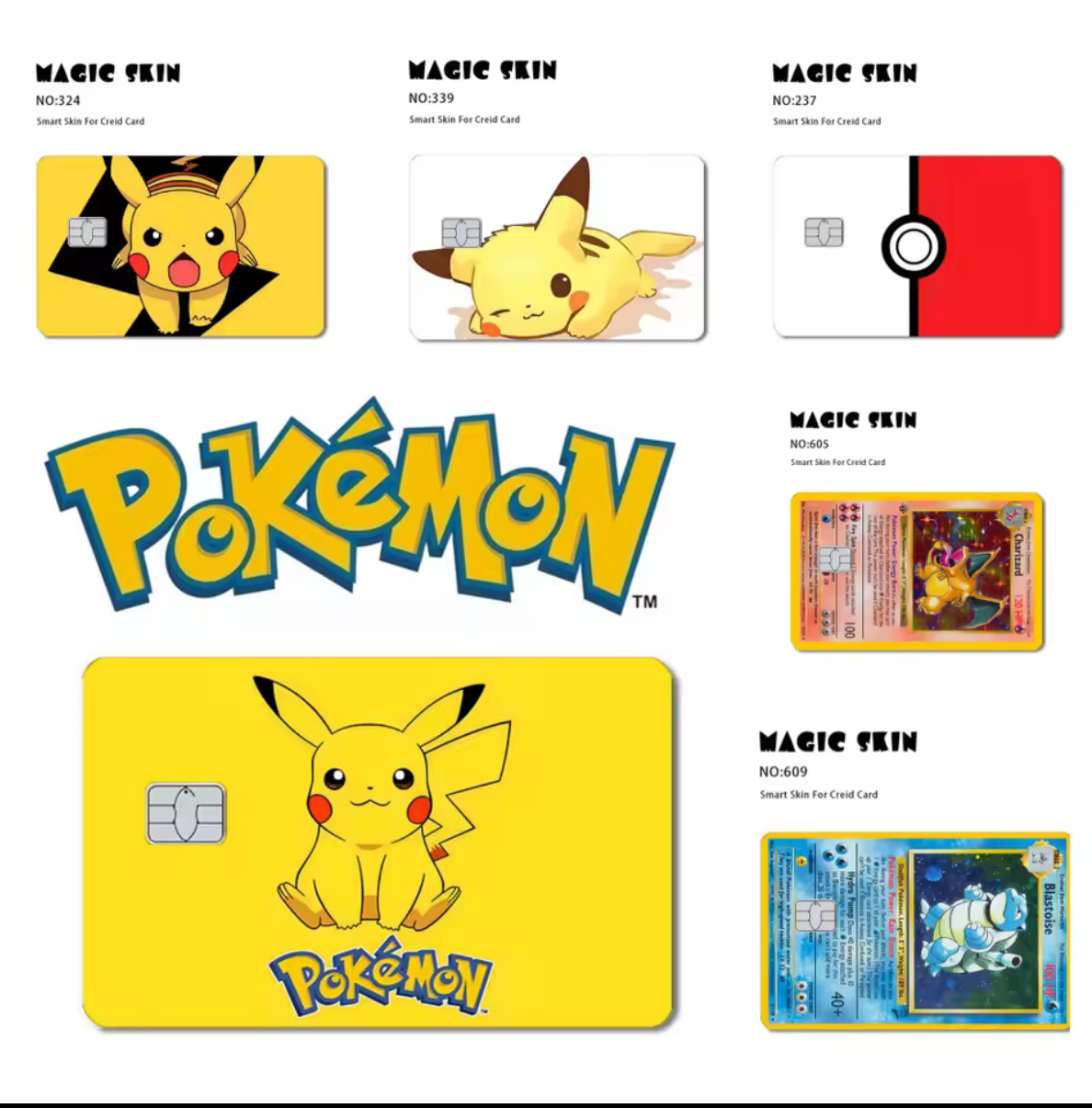 Anime card skin sticker on bank card — waterproof matte PVC decal