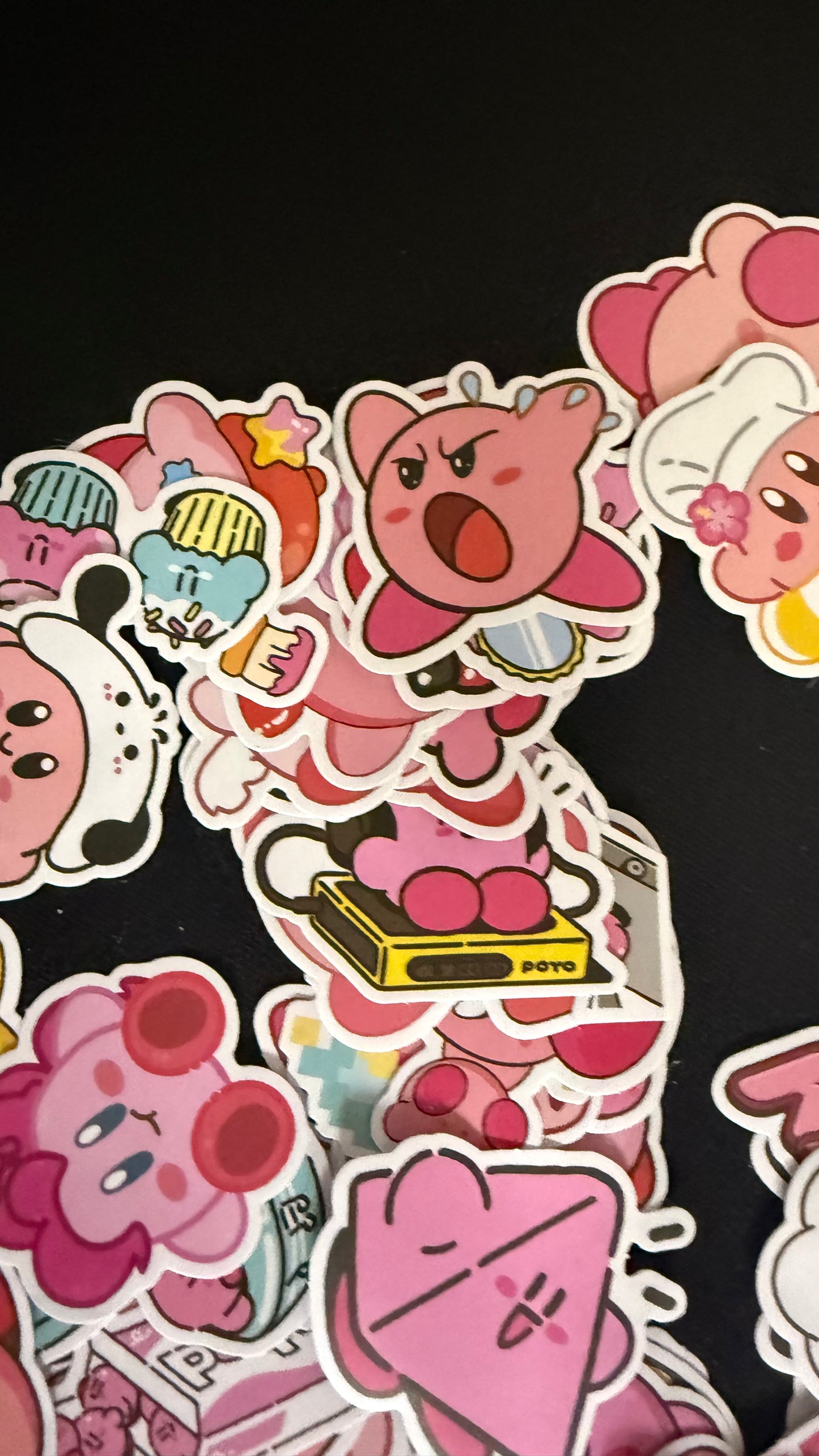 Themed Sticker Packs — Kirby, Stranger Things, K-Pop Demon Hunters & Band Logos