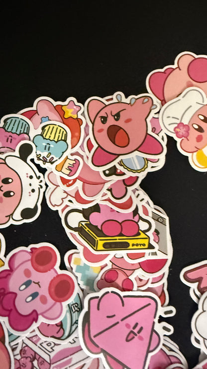 Themed Sticker Packs — Kirby, Stranger Things, K-Pop Demon Hunters & Band Logos