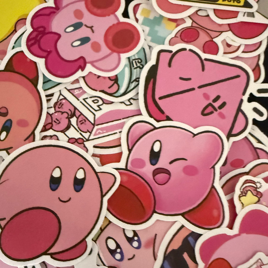 Themed Sticker Packs — Kirby, Stranger Things, K-Pop Demon Hunters & Band Logos