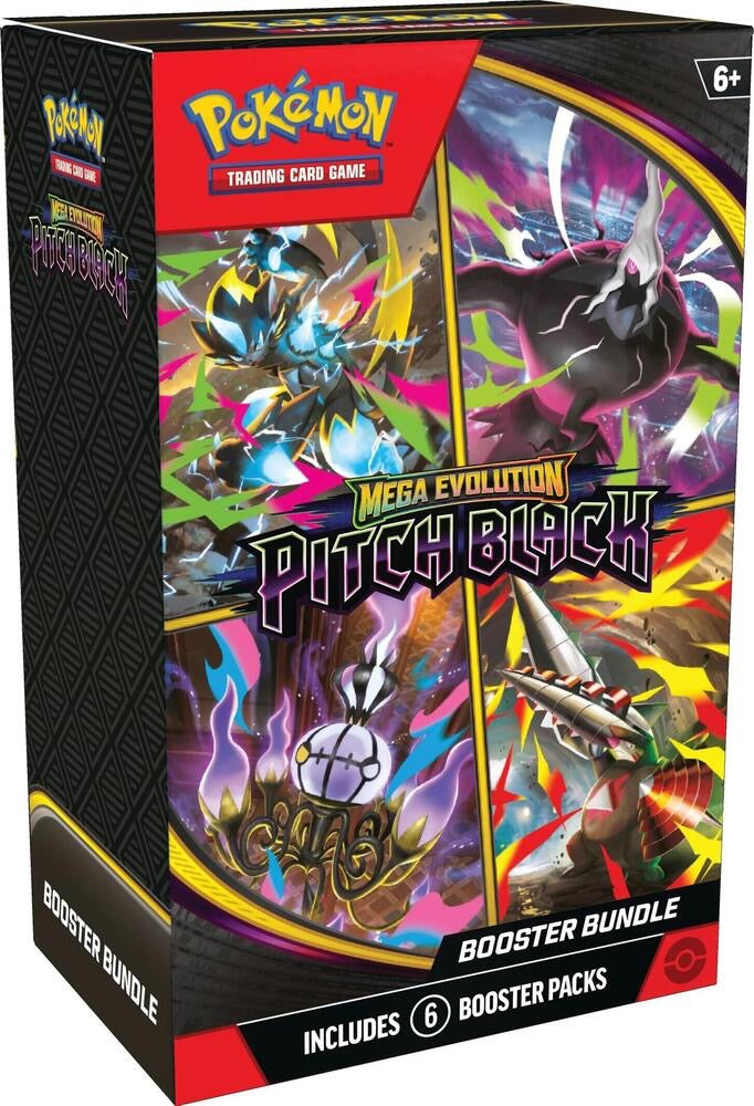 Pokémon TCG Mega Evolution Pitch Black Booster Bundle with 6 booster packs — factory sealed