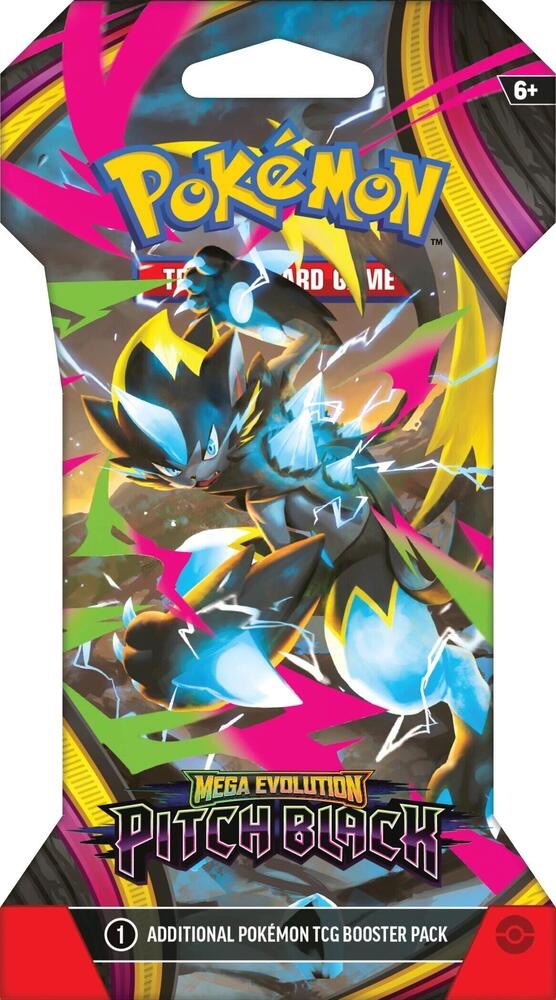 Pokémon TCG Mega Evolution Pitch Black sleeved booster pack — sealed in original retail sleeve