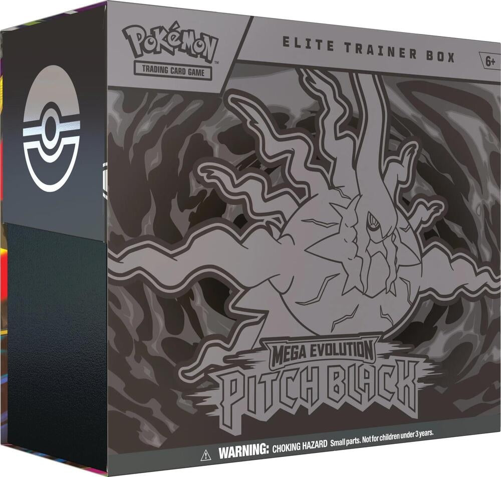 Pokémon TCG Mega Evolution Pitch Black Elite Trainer Box featuring Mega Darkrai — factory sealed
