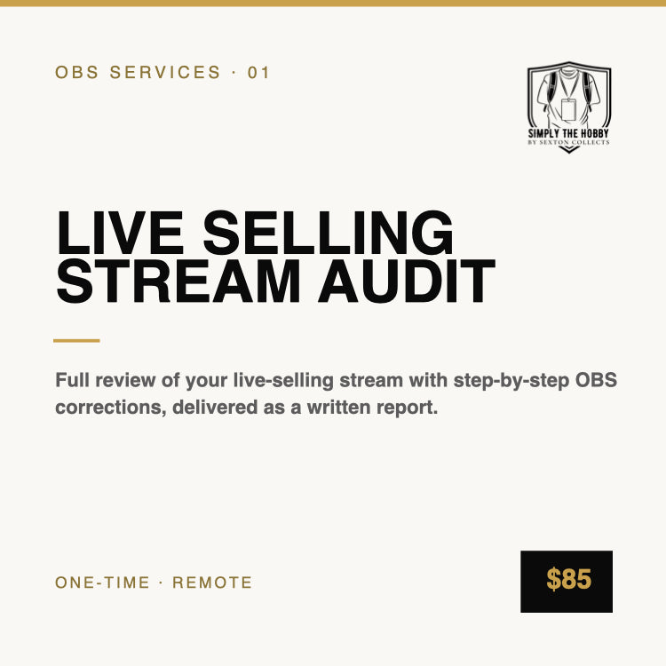 Live Selling Stream Audit – Step-by-Step OBS Corrections
