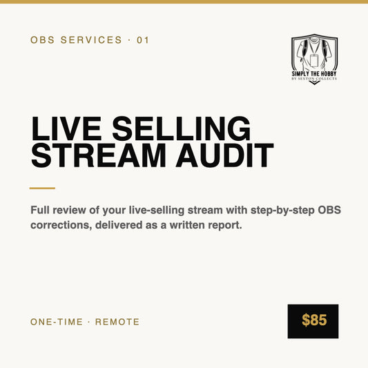 Live Selling Stream Audit – Step-by-Step OBS Corrections