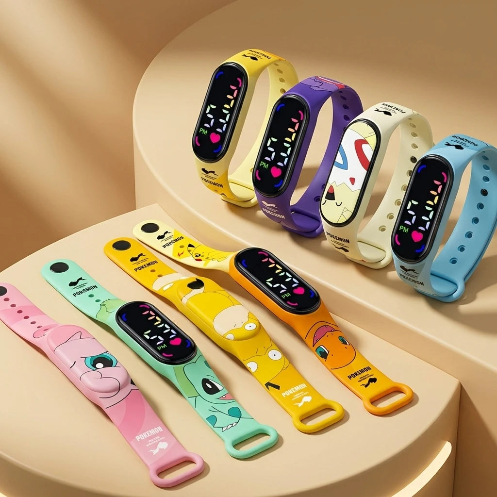 Anime-Style LED Wristwatch for Kids | Waterproof Character Watch