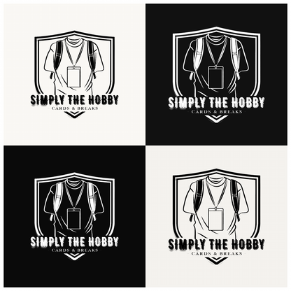Master brand design service example — complete brand identity kit showing logo design in light and dark applications