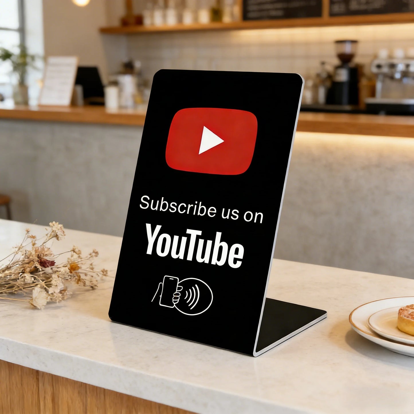 NFC Tap-to-Review Display Card for Counters & Tables
