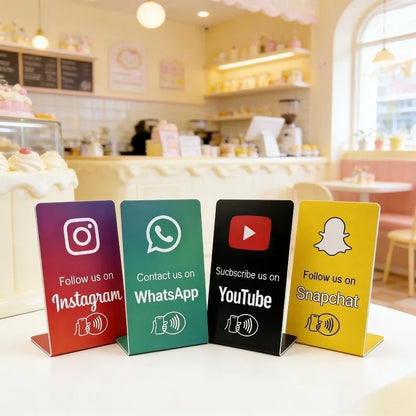 NFC Tap-to-Review Display Card for Counters & Tables