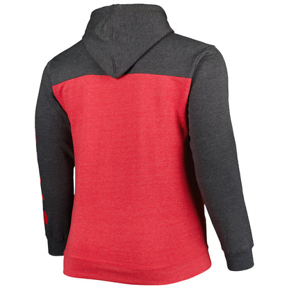 Chicago Bulls Fanatics Big & Tall Full-Zip Hoodie - Red/Black - 2XB