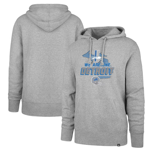 Detroit Lions '47 We Are One Pullover Hoodie - Gray