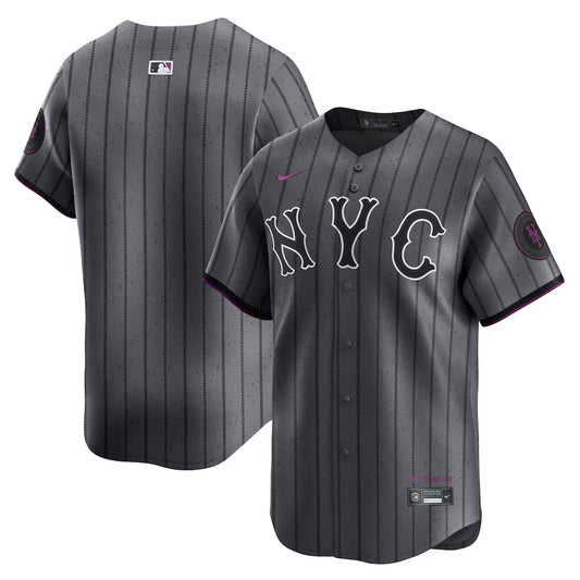 Nike New York Mets 2024 City Connect Limited Jersey Graphite Youth M