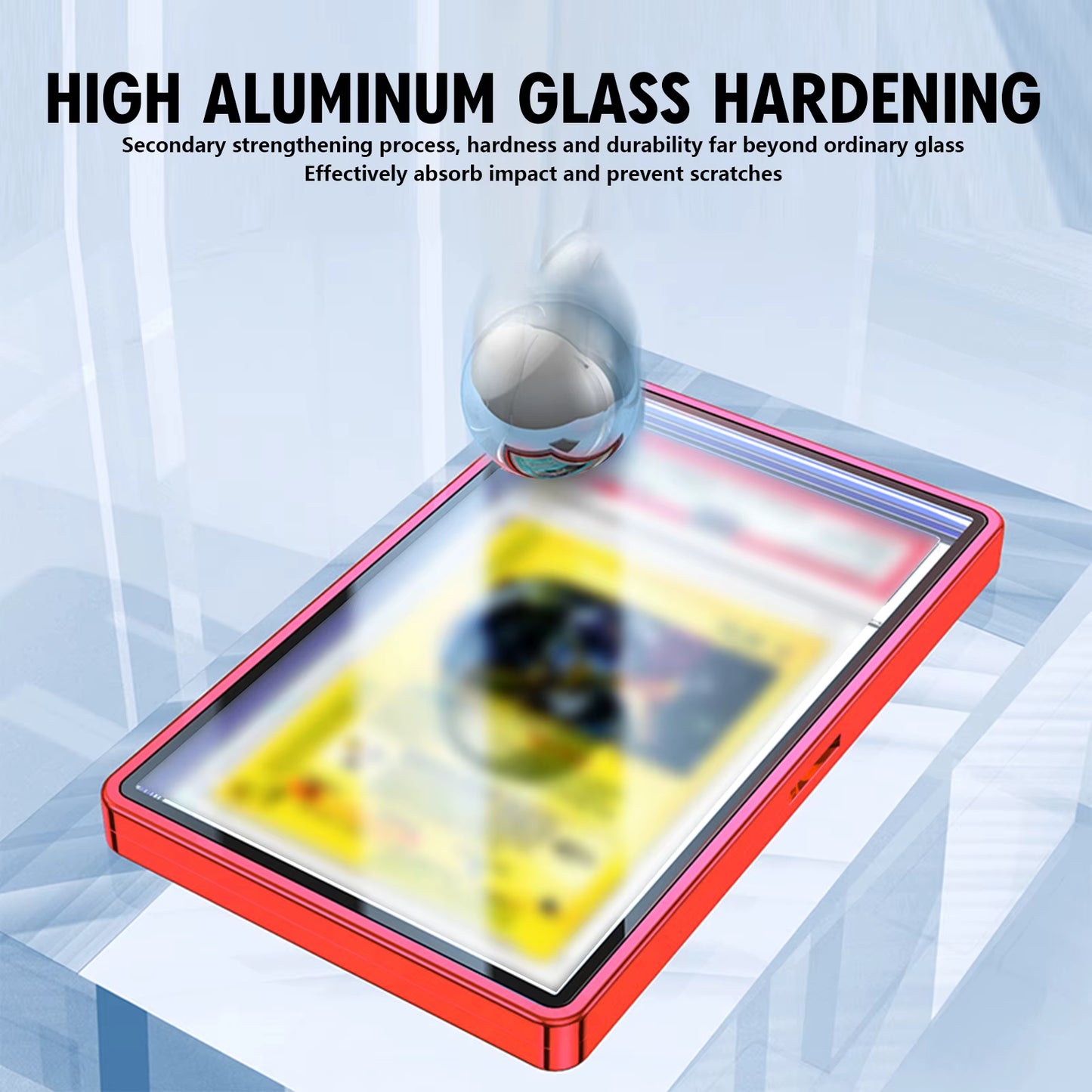 Close-up of magnetic closure on aluminum PSA slab case