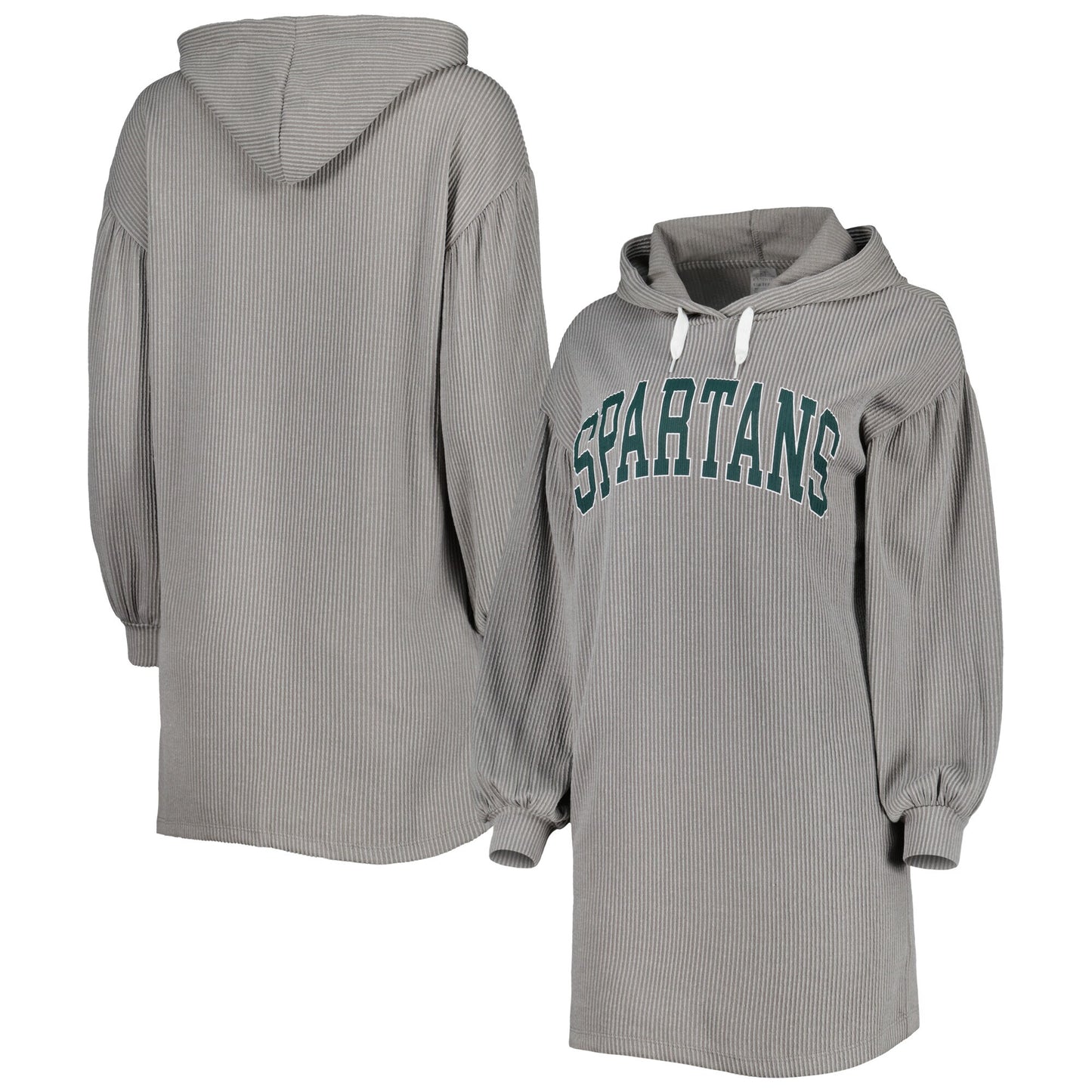 Michigan State Gameday Couture Game Winner Hooded Dress - Gray - M