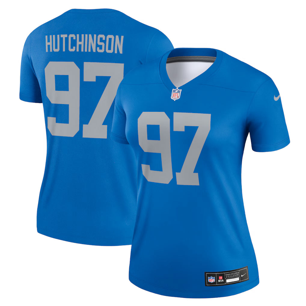 Aidan Hutchinson Detroit Lions Nike Women's Legend Top - Blue