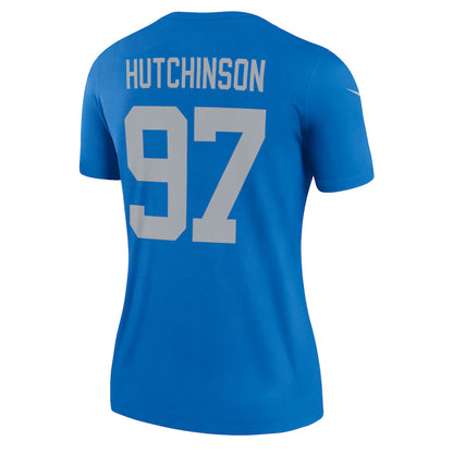 Aidan Hutchinson Detroit Lions Nike Women's Legend Top - Blue
