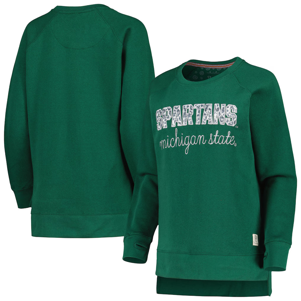 Michigan State Pressbox Steamboat Sweatshirt - Green - S