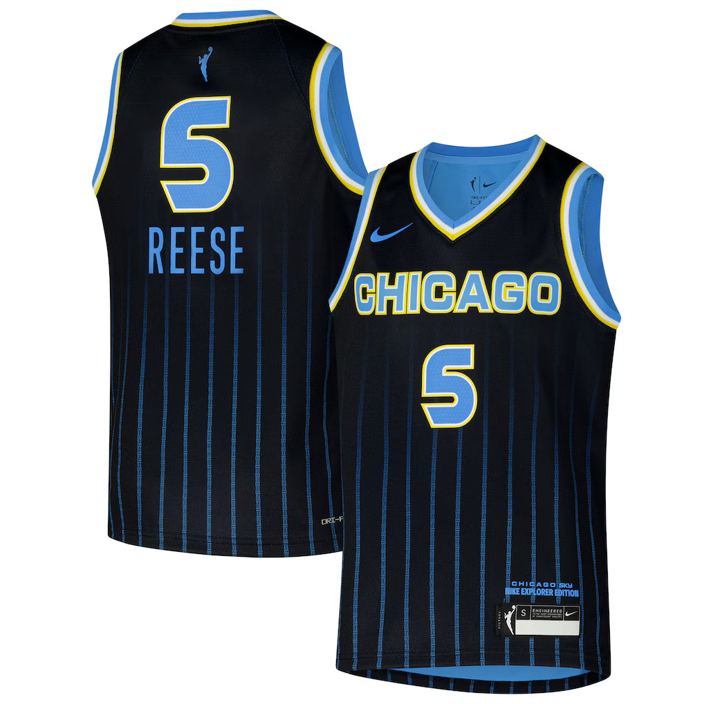 Angel Reese Chicago Sky Nike Youth Explorer Jersey - Black
