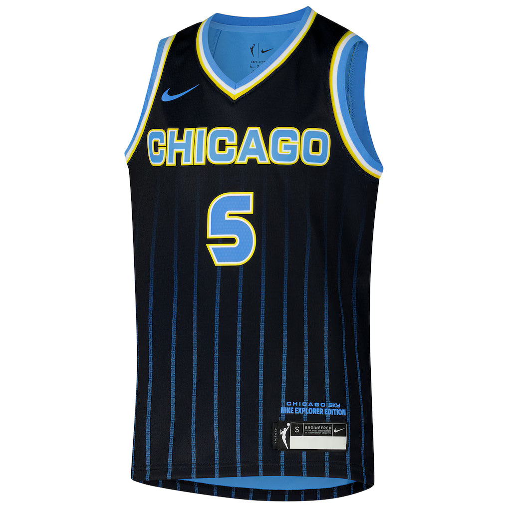 Angel Reese Chicago Sky Nike Youth Explorer Jersey - Black